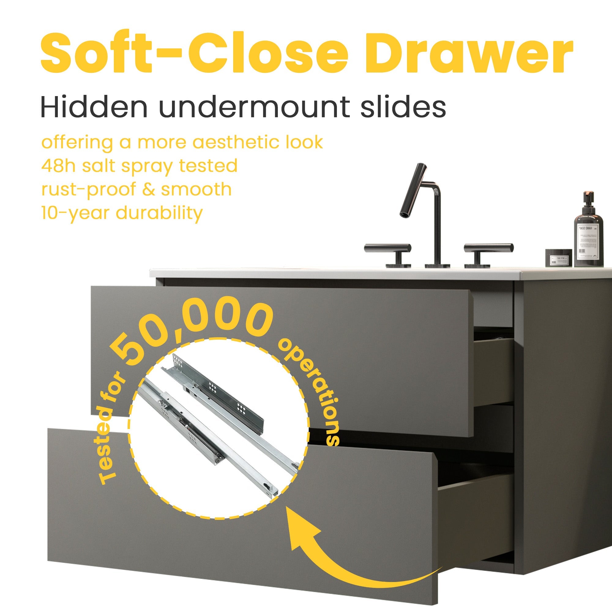 TIA 30" Wall Mount Space Bathroom Vanity