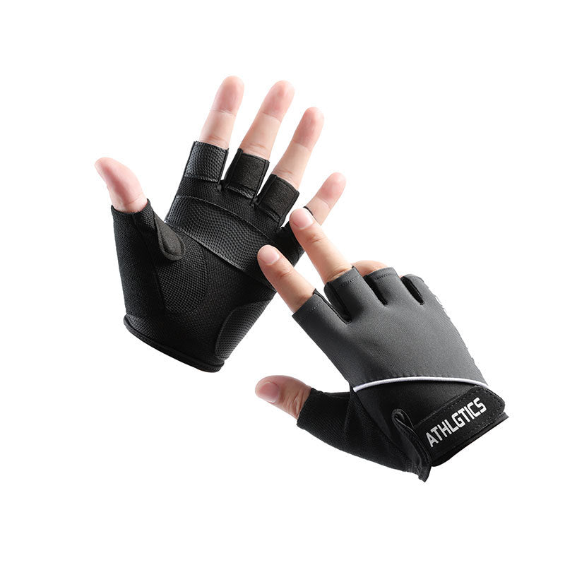 Cycling Half-Finger Outdoor Fitness Sun Protection Fishing Ice Silk Thin Gloves