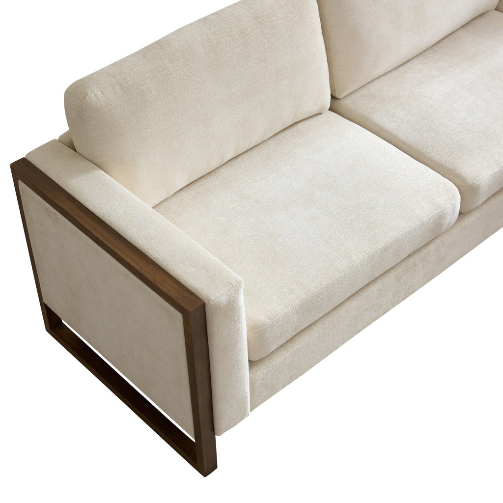 Otis 104 in. Square Arm 2-piece L Shaped Sectional Chenille Sofa