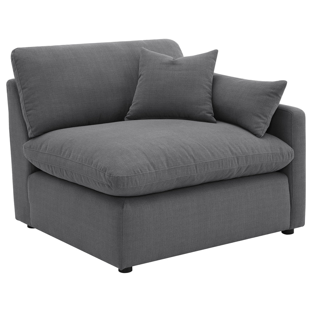 Charcoal 6-Piece Upholstered Modular Sectional Sofa