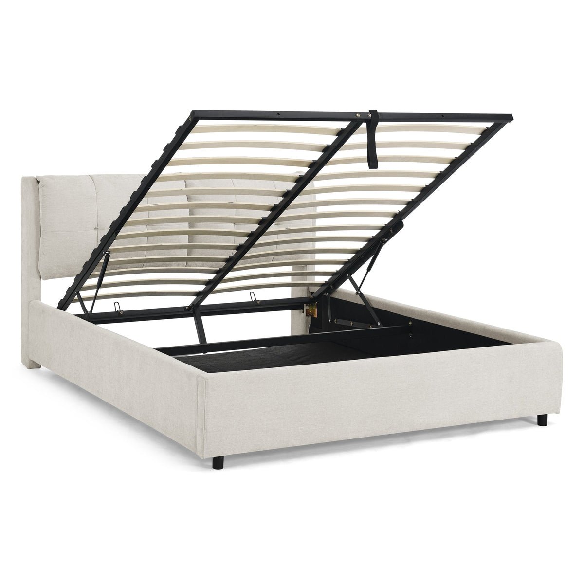 Queen Size Storage Upholstered Hydraulic Platform Bed