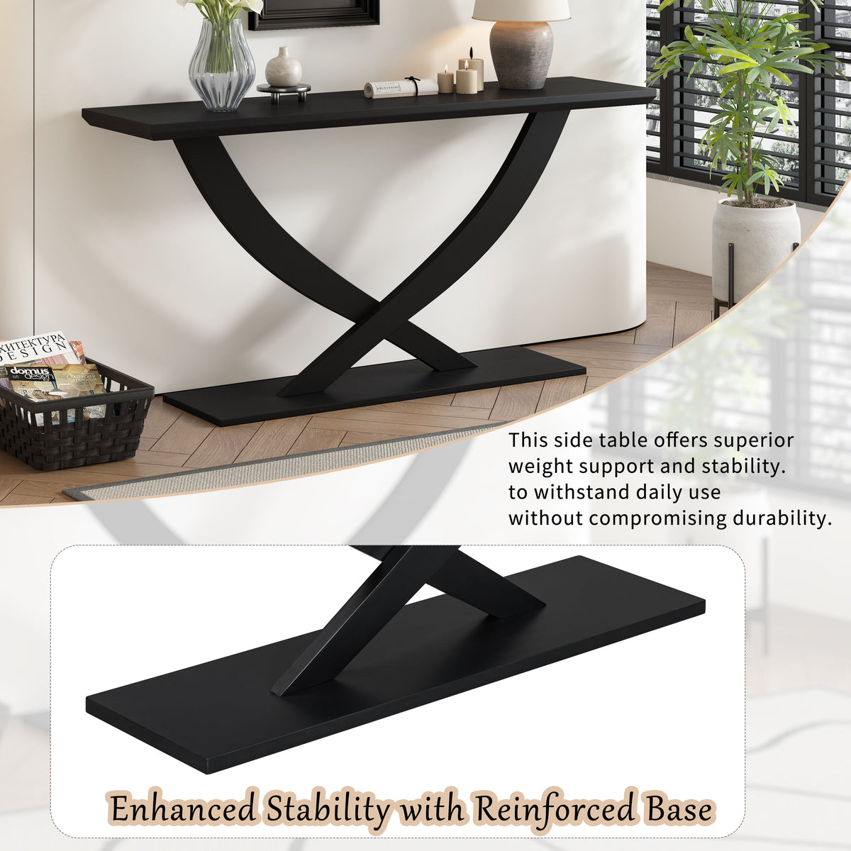 Mirod 57'' Modern Rustic Console Table