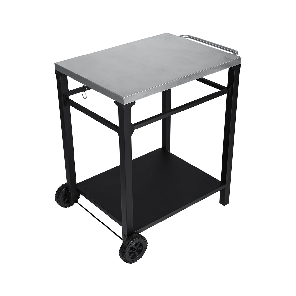 2-Tier Outdoor Grill Cart with Stainless Steel Top