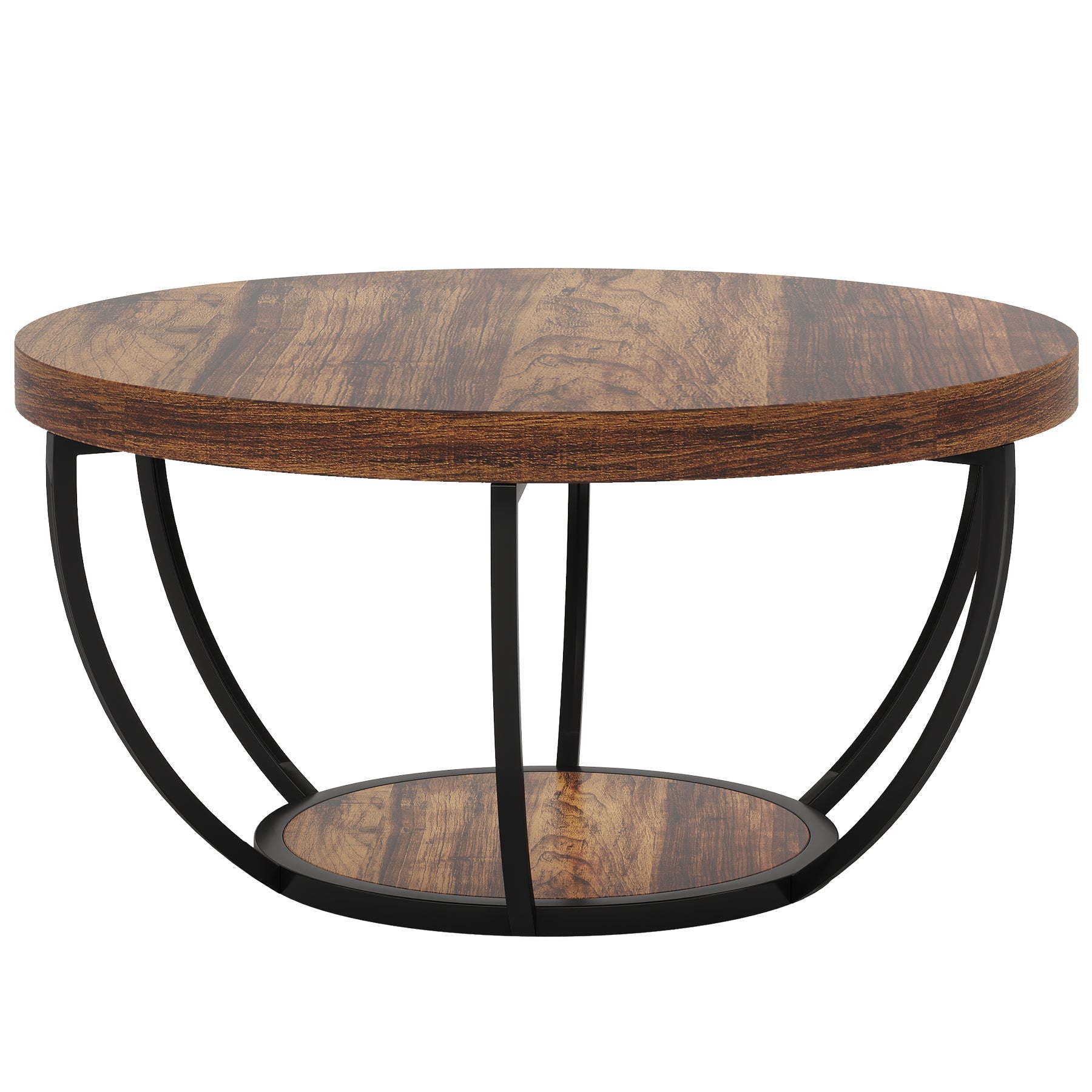 Round Coffee Table - 31.7" Rustic