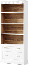 72.83" 5-Tier Bookcase with Drawers