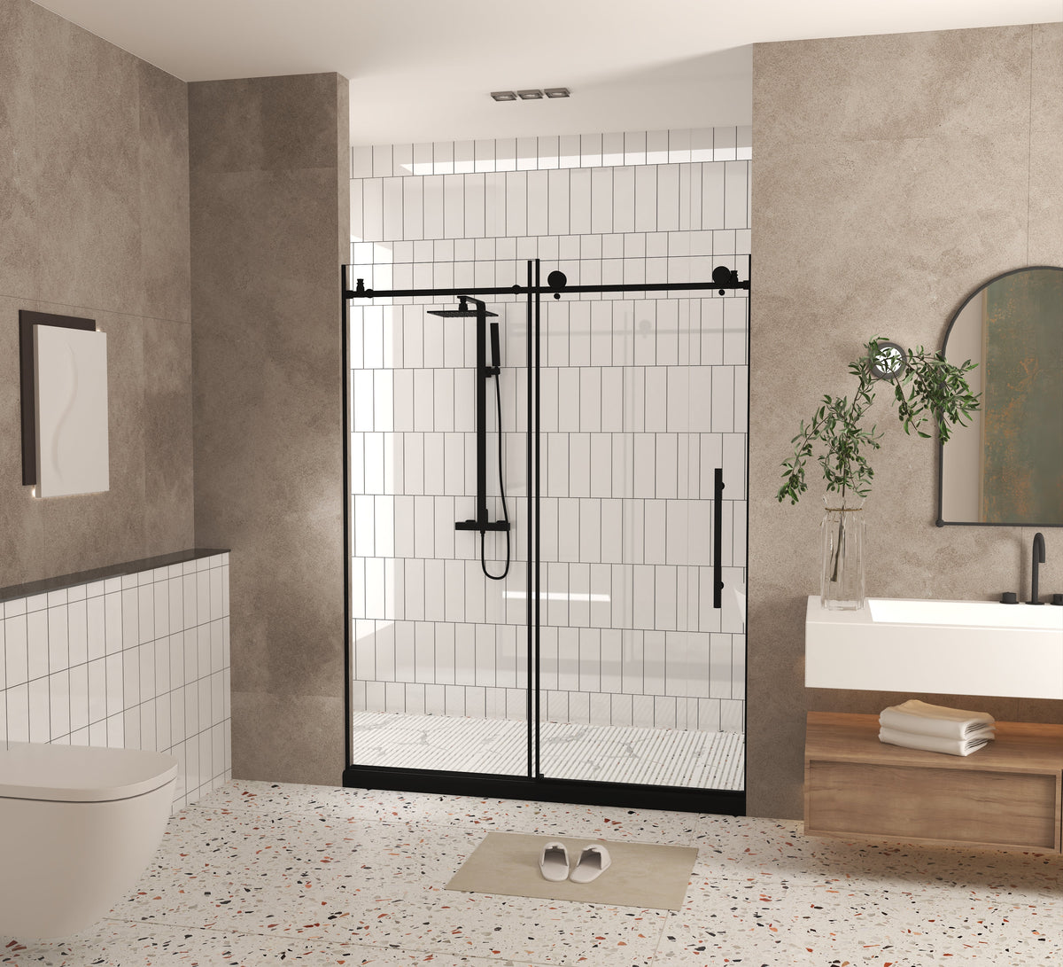 Frameless Shower Door 56-60" W x 76" H