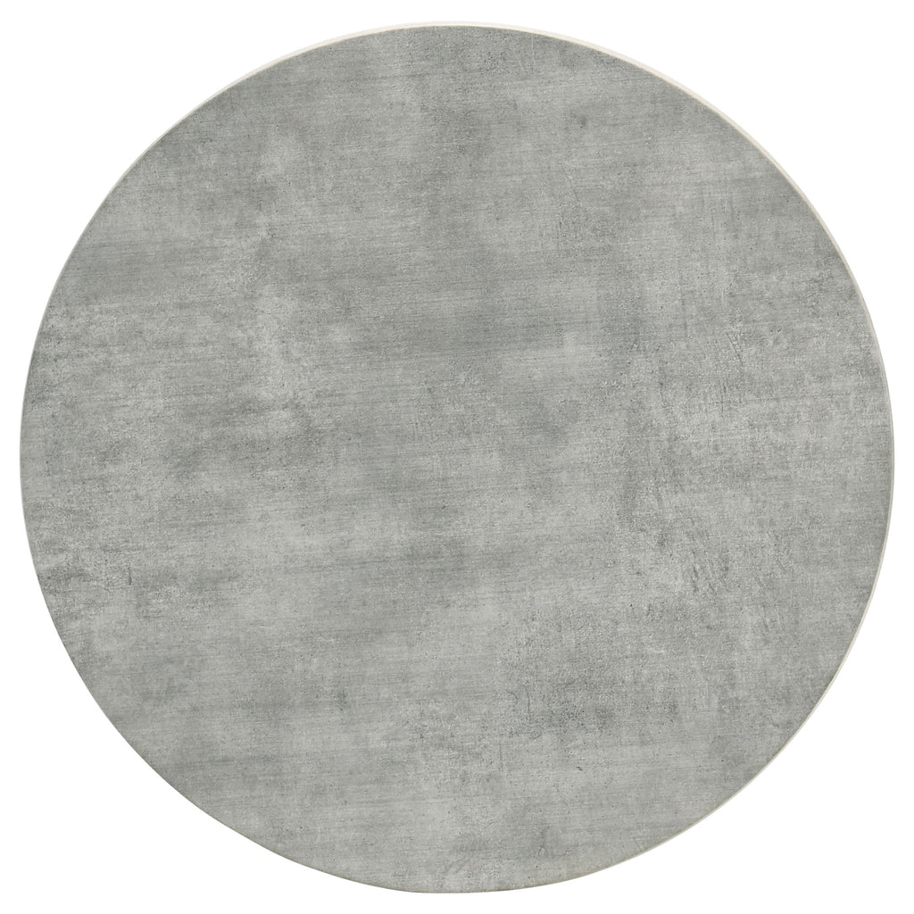 Hadi Cement and Gunmetal Round End Table