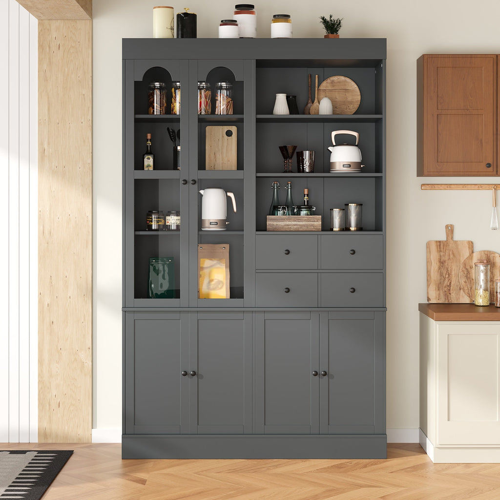 TOPMAX Freestanding Buffet with Hutch