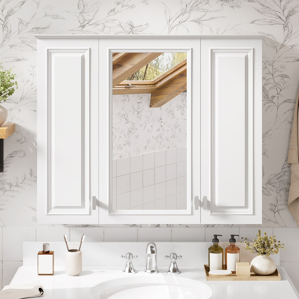 35 Inch 2-in-1 Bathroom Wall Cabinet