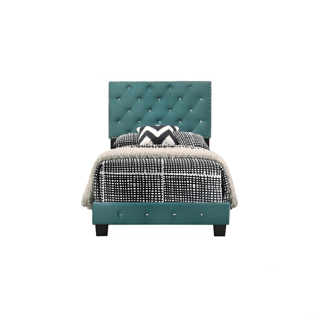 Charming Twin Bed In Refreshing Hue