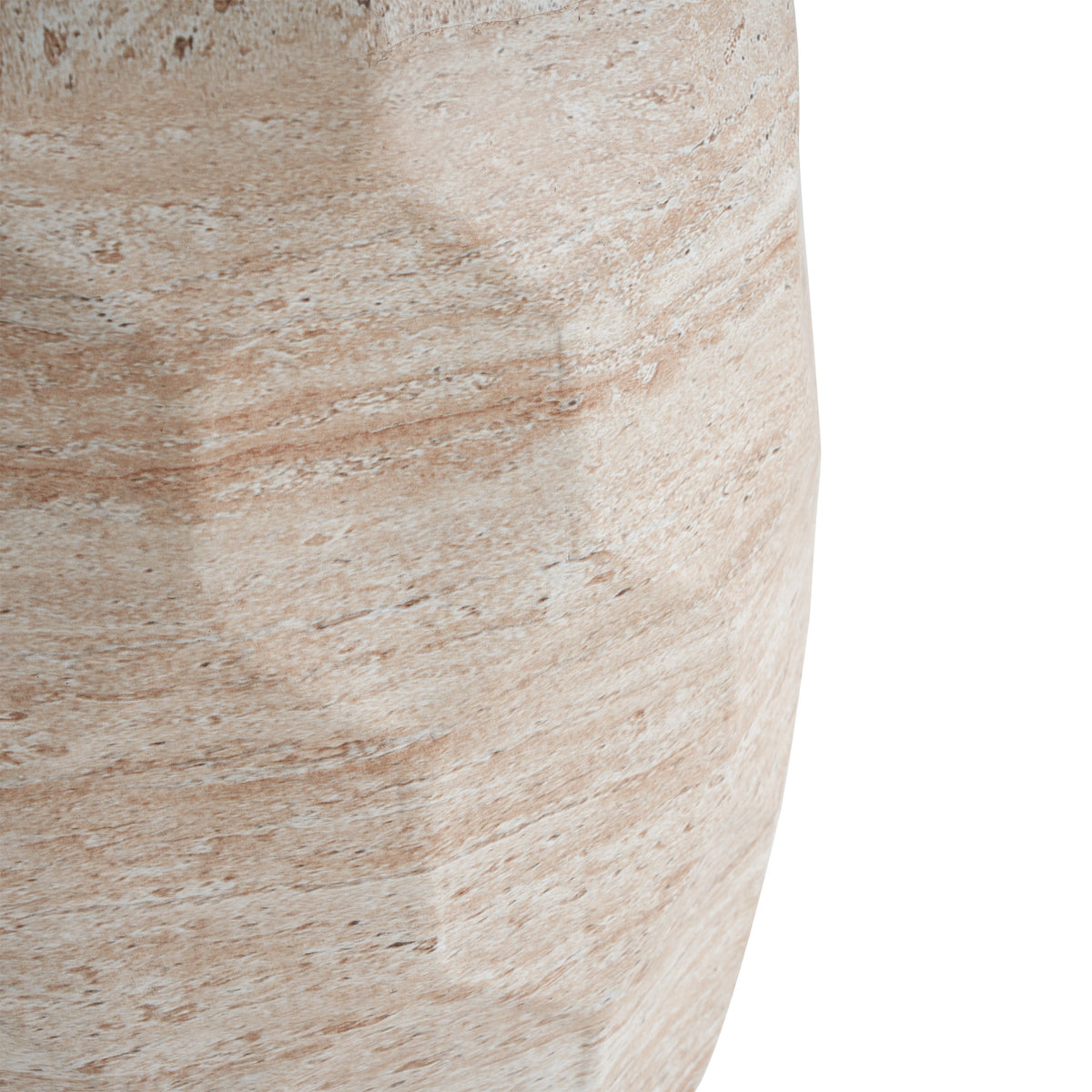 Outdoor/Indoor Lightweight Concrete Side Table - Travertine Finish