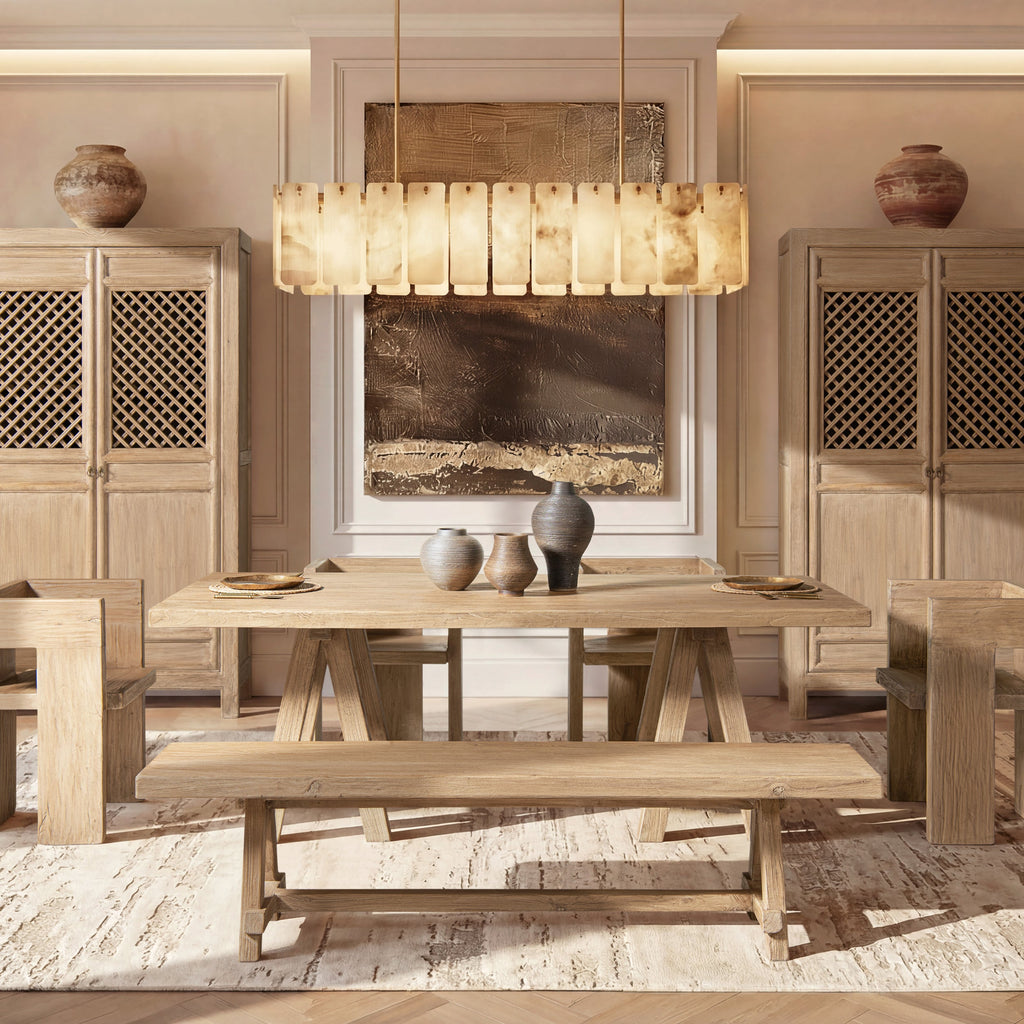 Hawthorne 72" Reclaimed Elm Trestle Dining Bench
