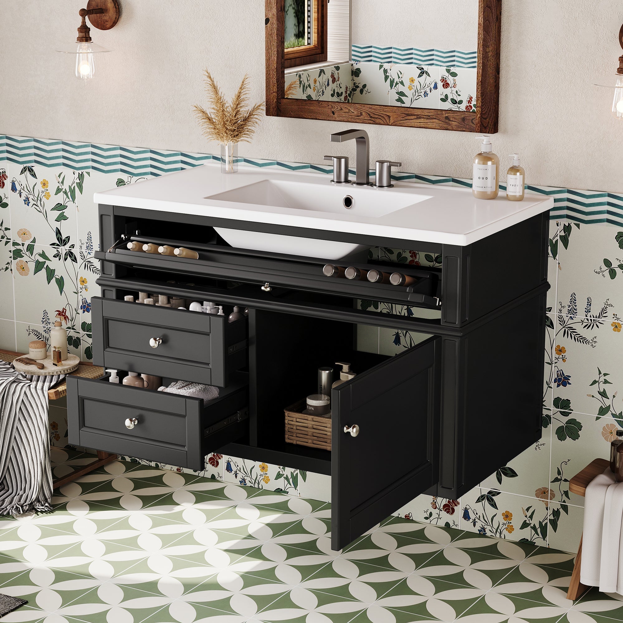 36'' Wall Mounted Bathroom Vanity