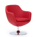 Caisson Upholstered Swivel Lounge Chair