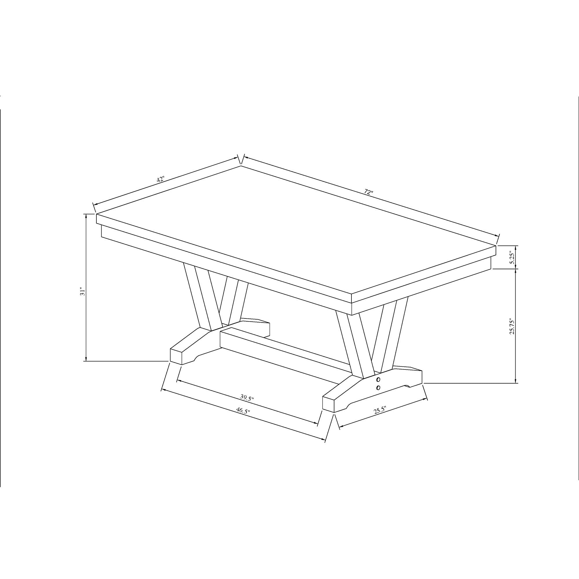 Panda Marble Dining Table