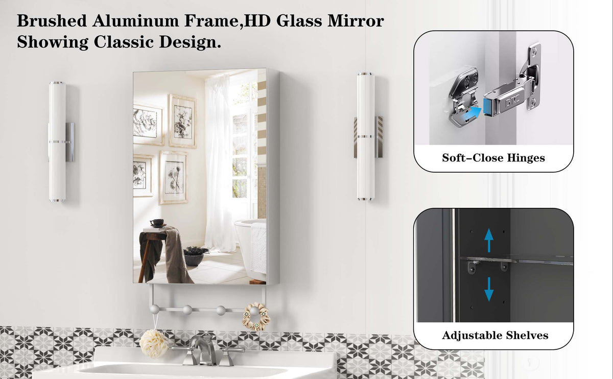 16'' x 24'' Medicine Cabinet with Mirror