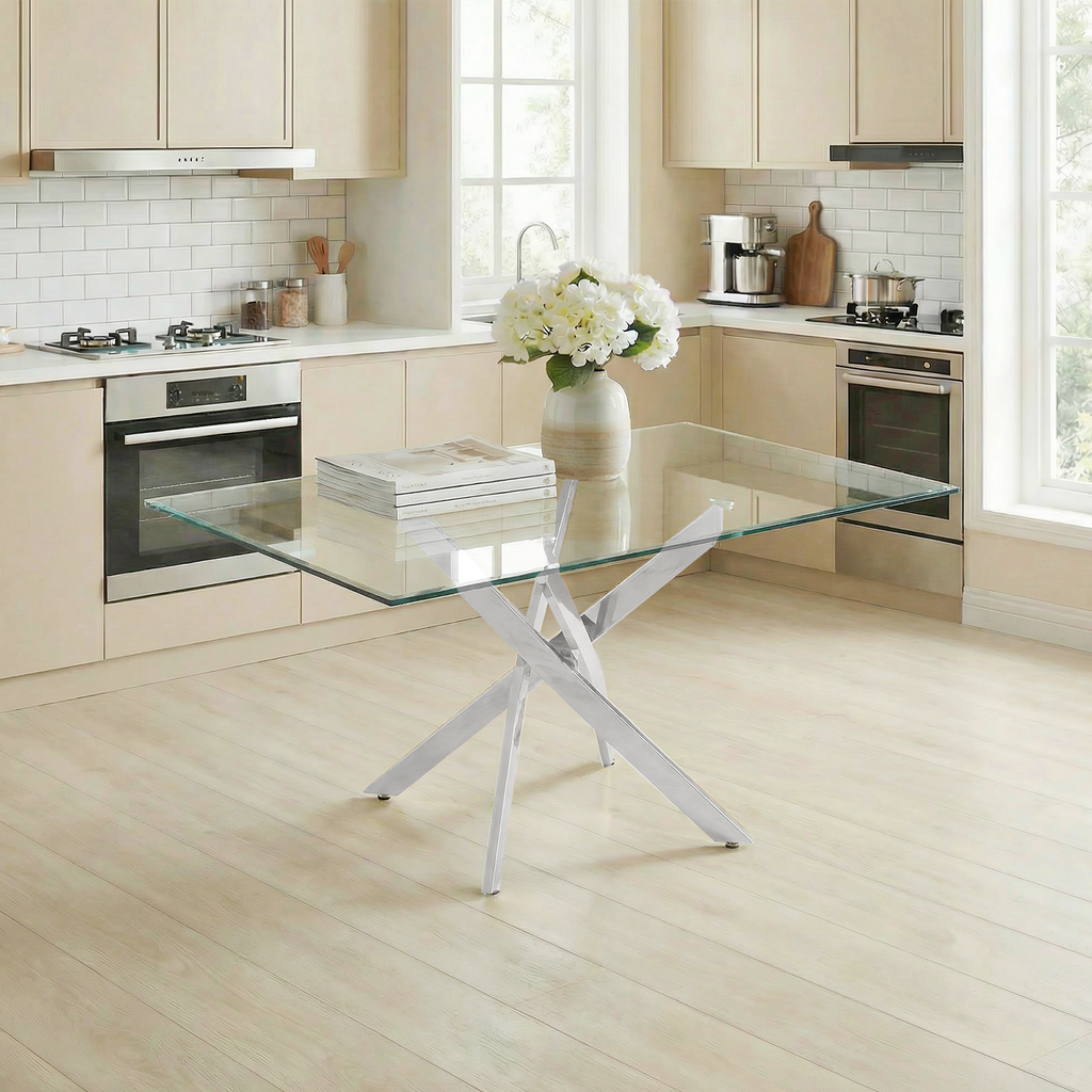 Modern Rectangular Glass Table