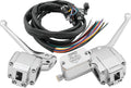 Bikers Choice 73-81 Big Twin & XL Chrome Handlebar Control Kit W/Black Switches 488814
