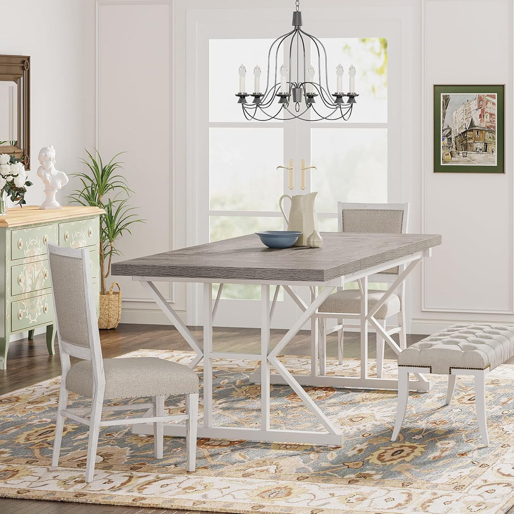 71" Farmhouse Dining Table for 6