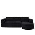 106" L-Shape Sectional Sofa - Black