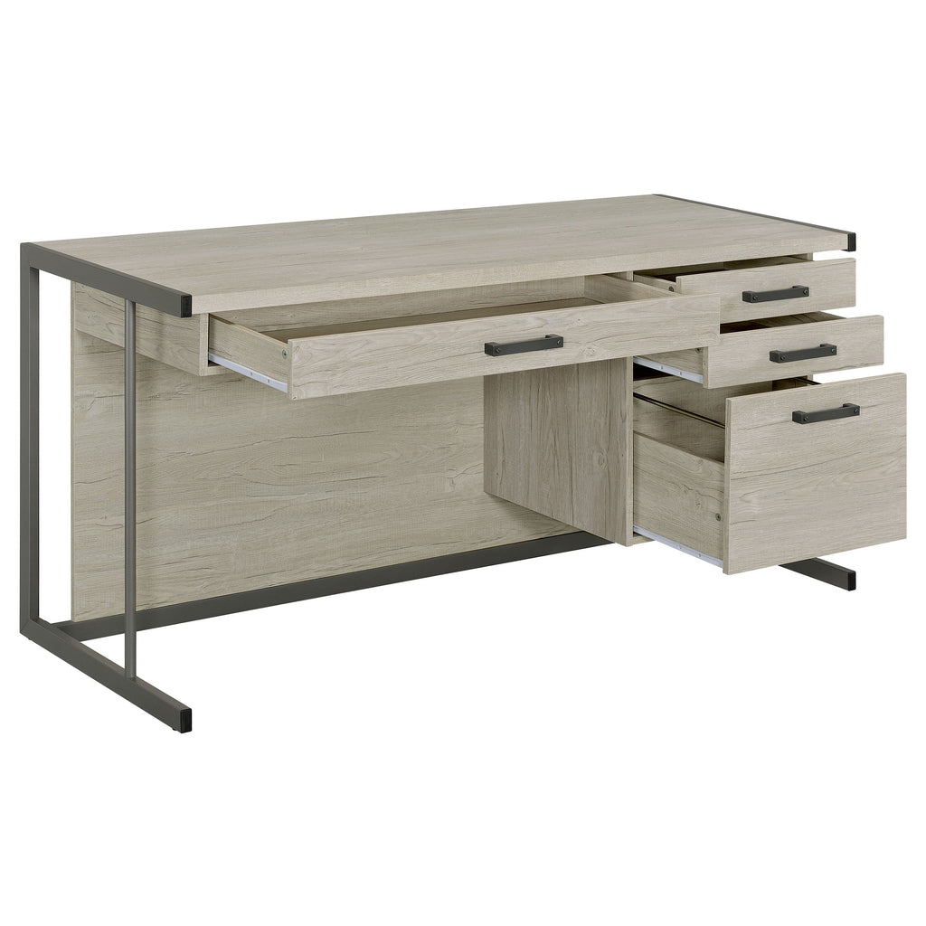 Brisley Whitewashed Office Desk