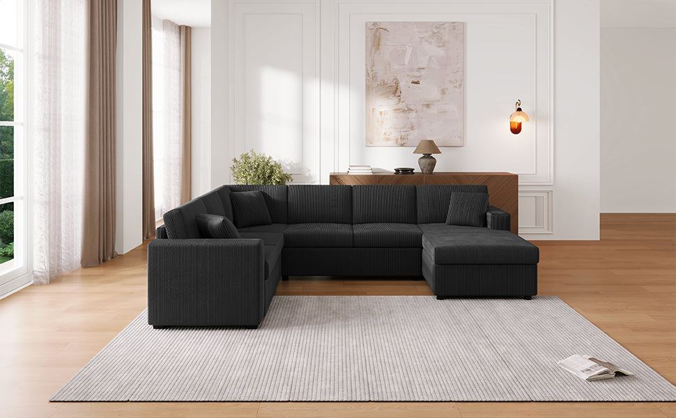 Oversized Sectional Sofa with Chaise Lounge