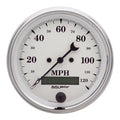 AutoMeter Gauge Speedo. 3-3/8in. 120MPH Elec. Prog. W/ Lcd Odo Old Tyme White 1680