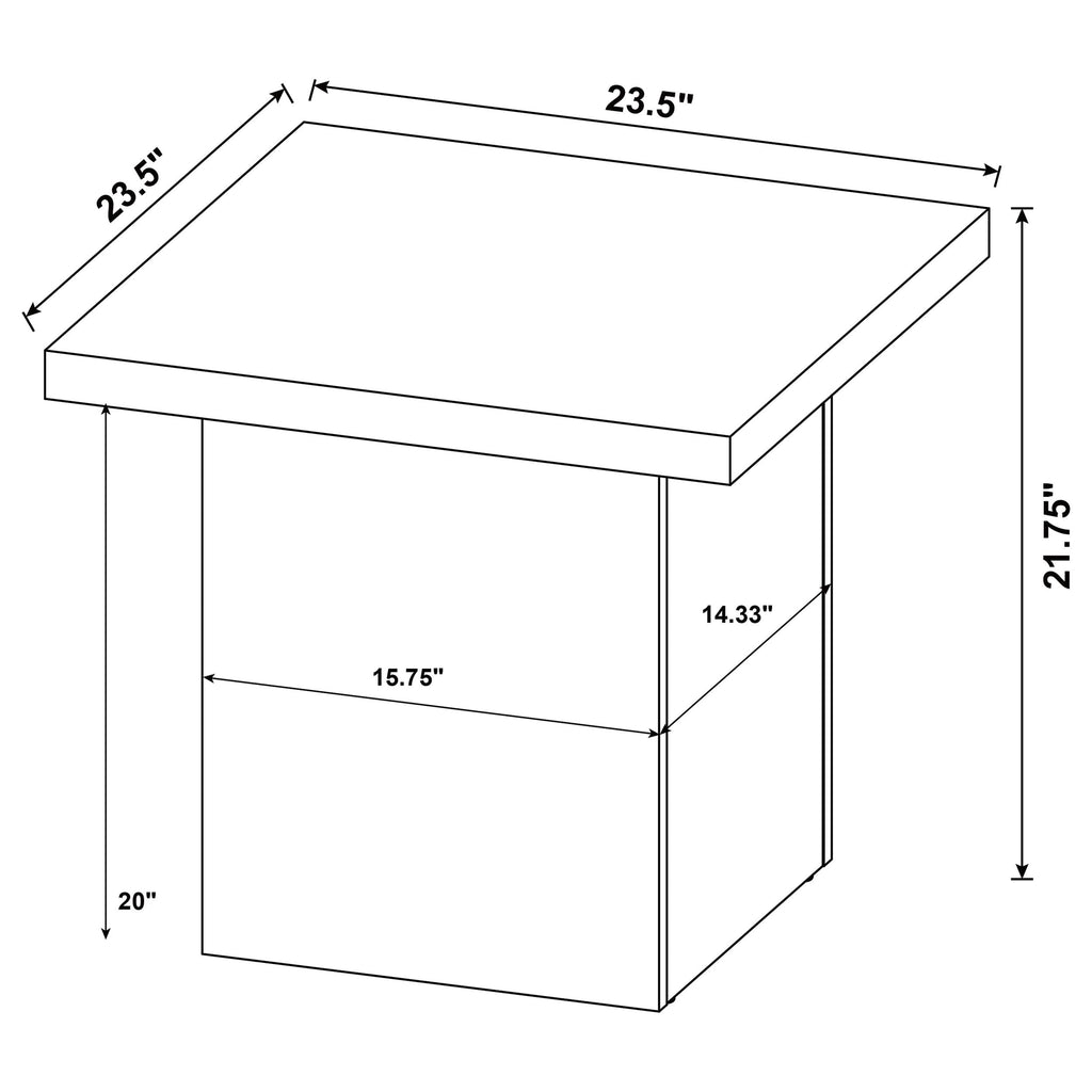 Exeter Mango Square 3-Piece Coffee Table Set