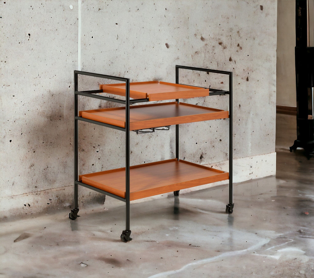 Oaken Honey Serving Cart