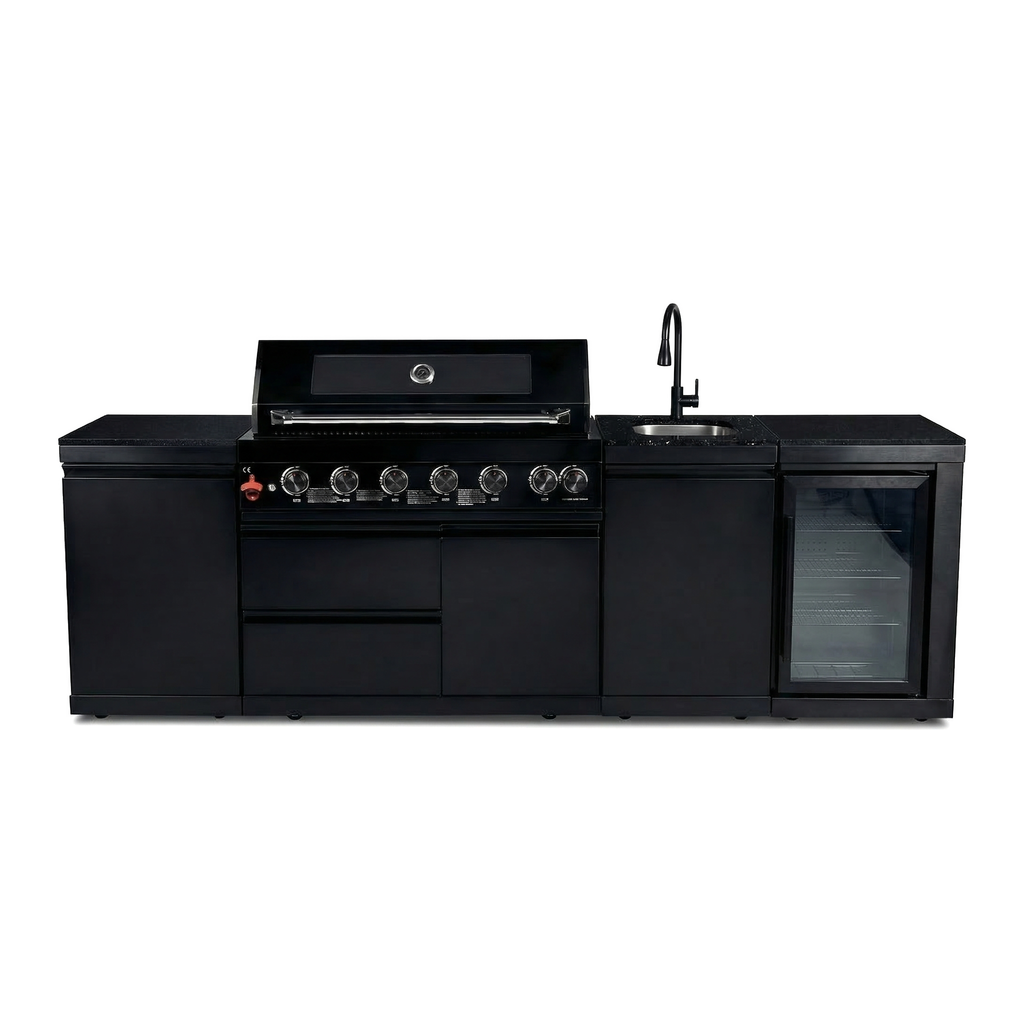 Deluxe Stainless Steel 6-Burner Outdoor Kitchen Grill