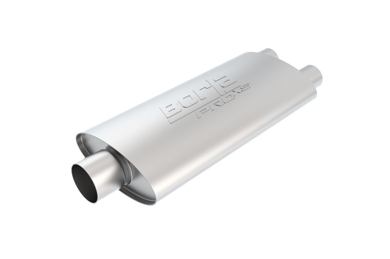 Borla Pro-XS 3in, 2-1/2in, 19in x 9-1/2in x 4in Oval Cen/Dual Turbo XL Muffler 40349