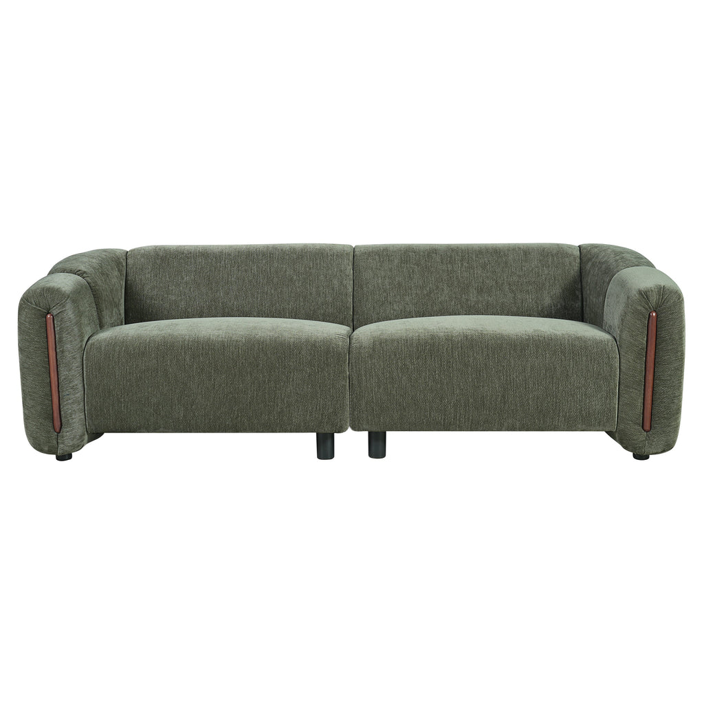 87.4" Modern Minimalist Curved Block Sofa