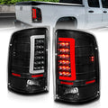 ANZO 2007-2013 GMC Sierra LED Tail Lights w/ Light Bar Black Housing Clear Lens 311388