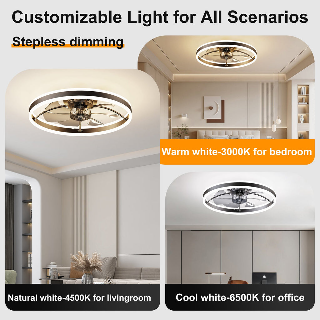 Smart Ceiling Fan with LED Light