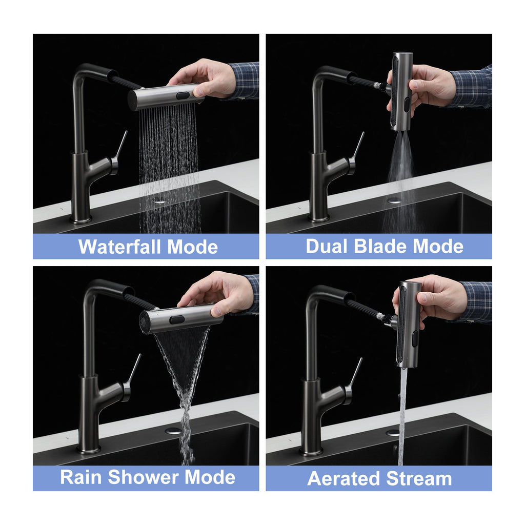 33" Drop-In Gunmetal Kitchen Sink