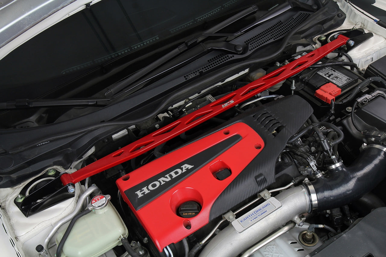 HPS Performance Front Strut Bar Honda 2017-2023 Civic Type R 2.0L Turbo, 42-111