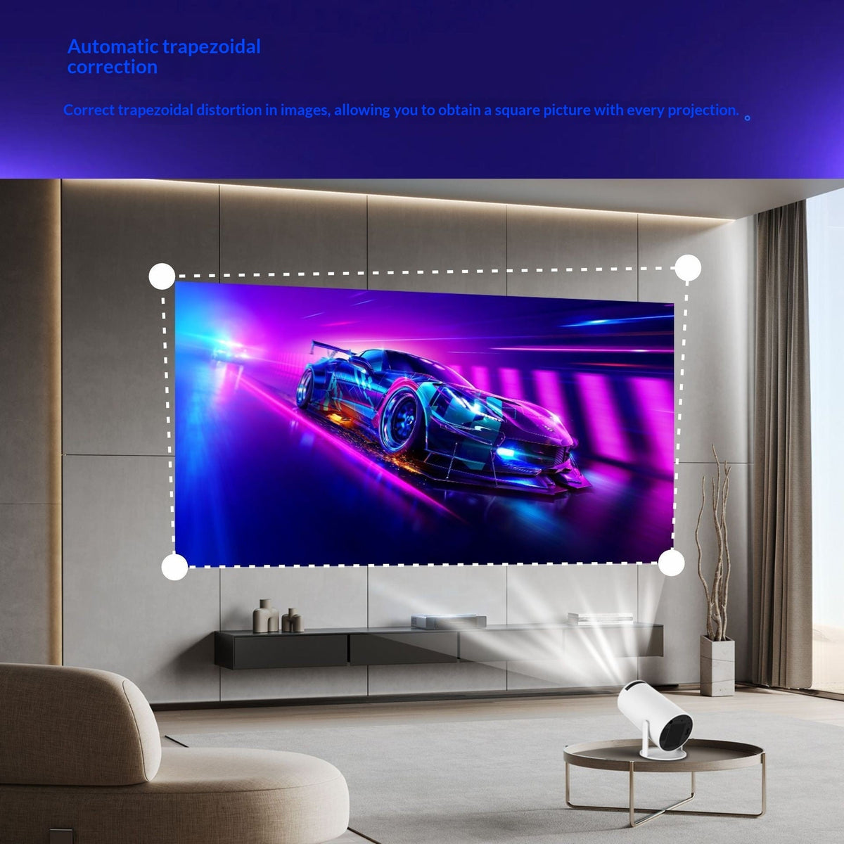High Definition Projector With Wireless Screen Mirroring Support For Large Displays
