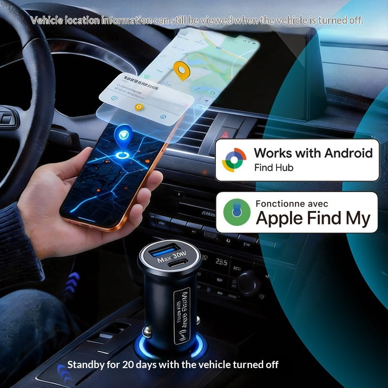 Multi-system Dual-port Quick-charging Anti-loss Car Charger