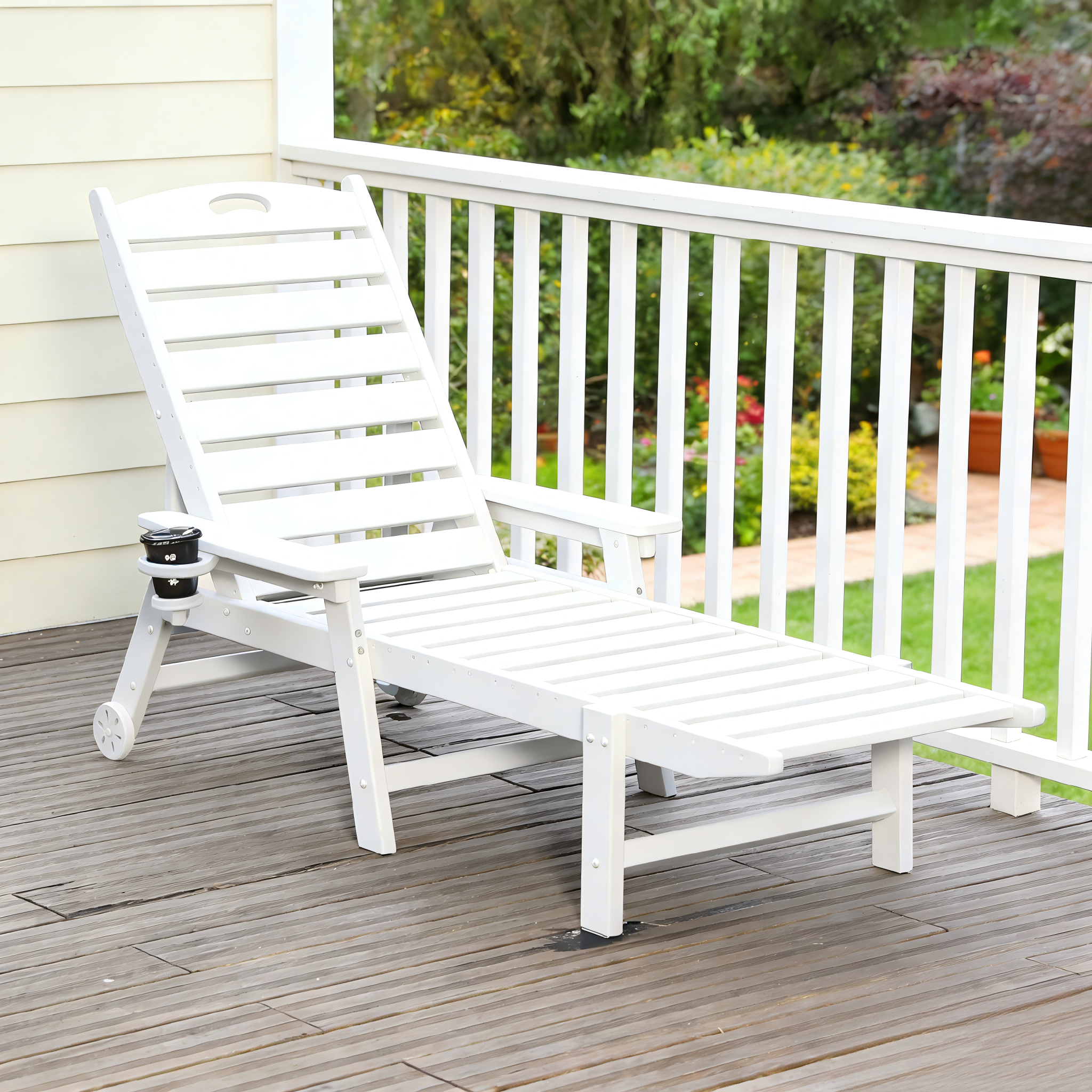 HDPE Chaise Lounge Chair for Outdoor Relaxation