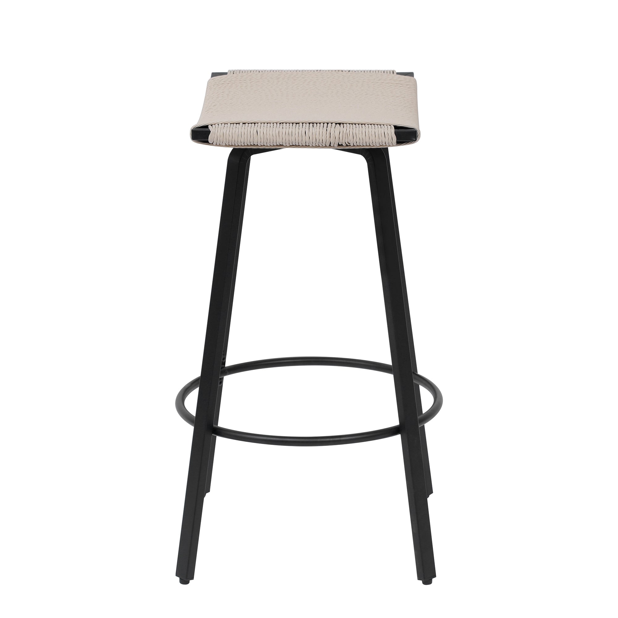 Backless Handwoven Kitchen Dining Bar Stools Set of 2