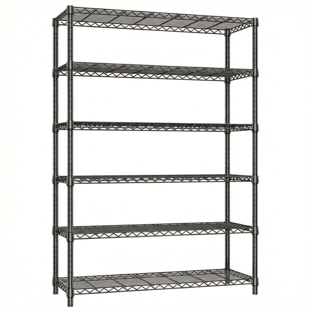 6 Tiers Storage Shelves - Heavy Duty Metal Shelving Unit
