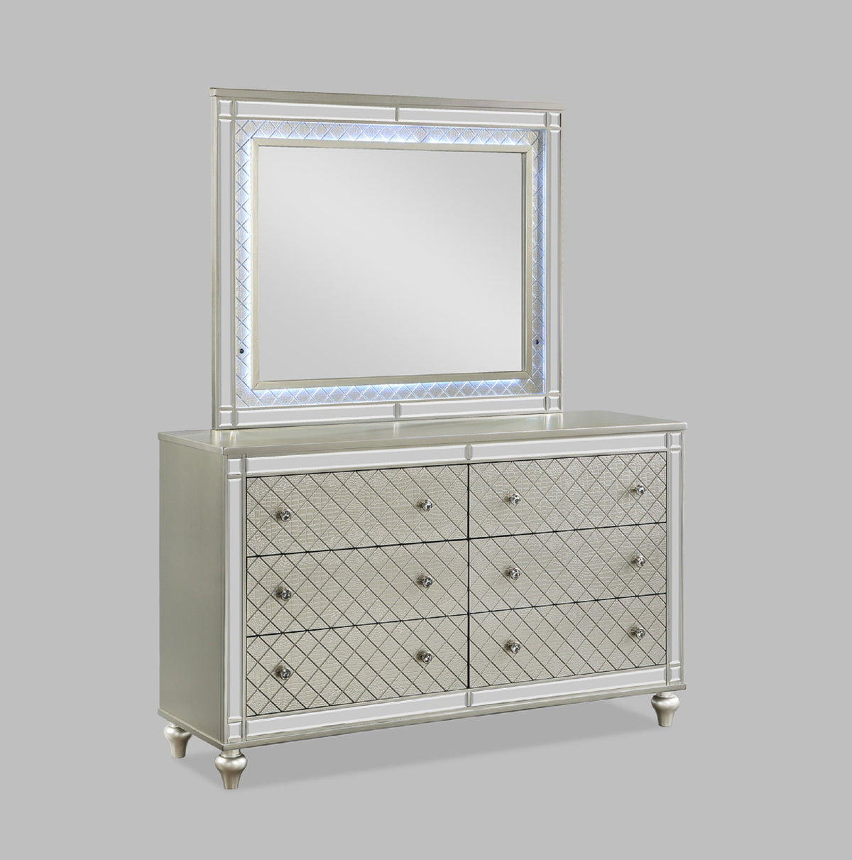 Glam 6-Drawer Bedroom Dresser