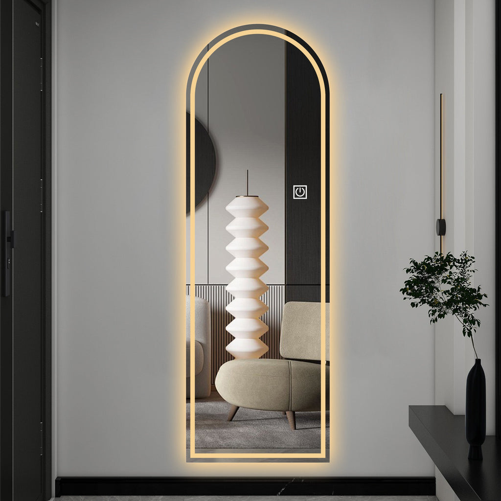 65" x 21" Arched Full Length Lighted Mirror