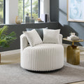 Malna Plush Wide Wale Corduroy Upholstered Barrel Accent Chair