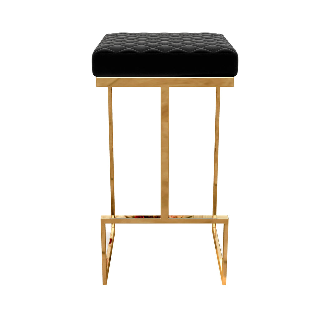 Joel Mid Century Modern Luxury Upholstered Stool