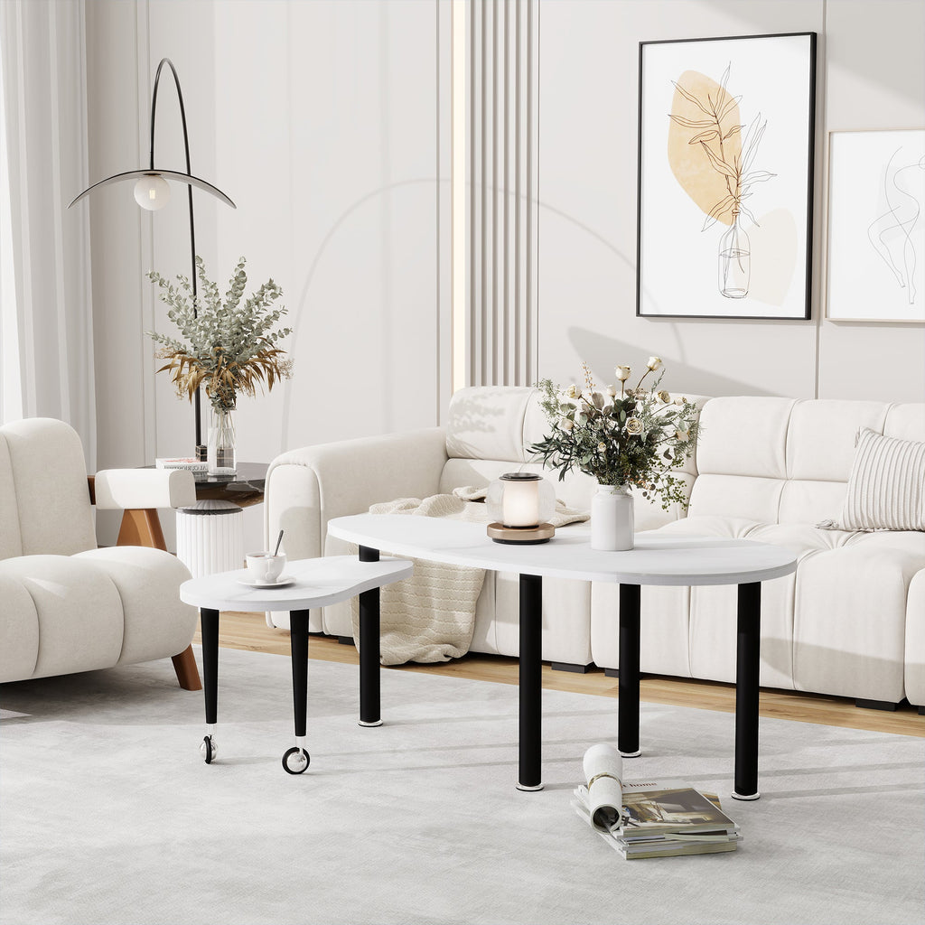 Contemporary Rotatable Cocktail Table