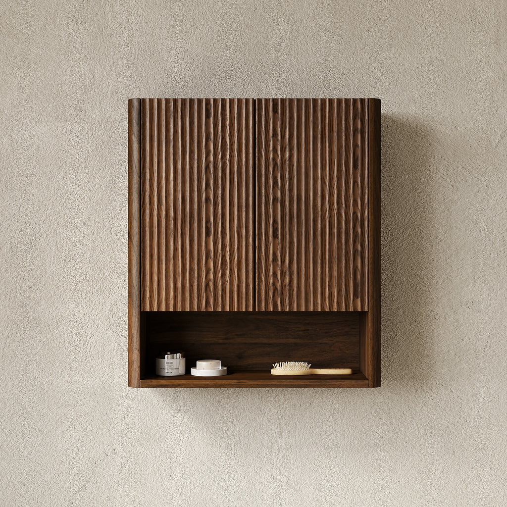 Zula 26" Wall-Mounted Striped Bathroom Cabinet