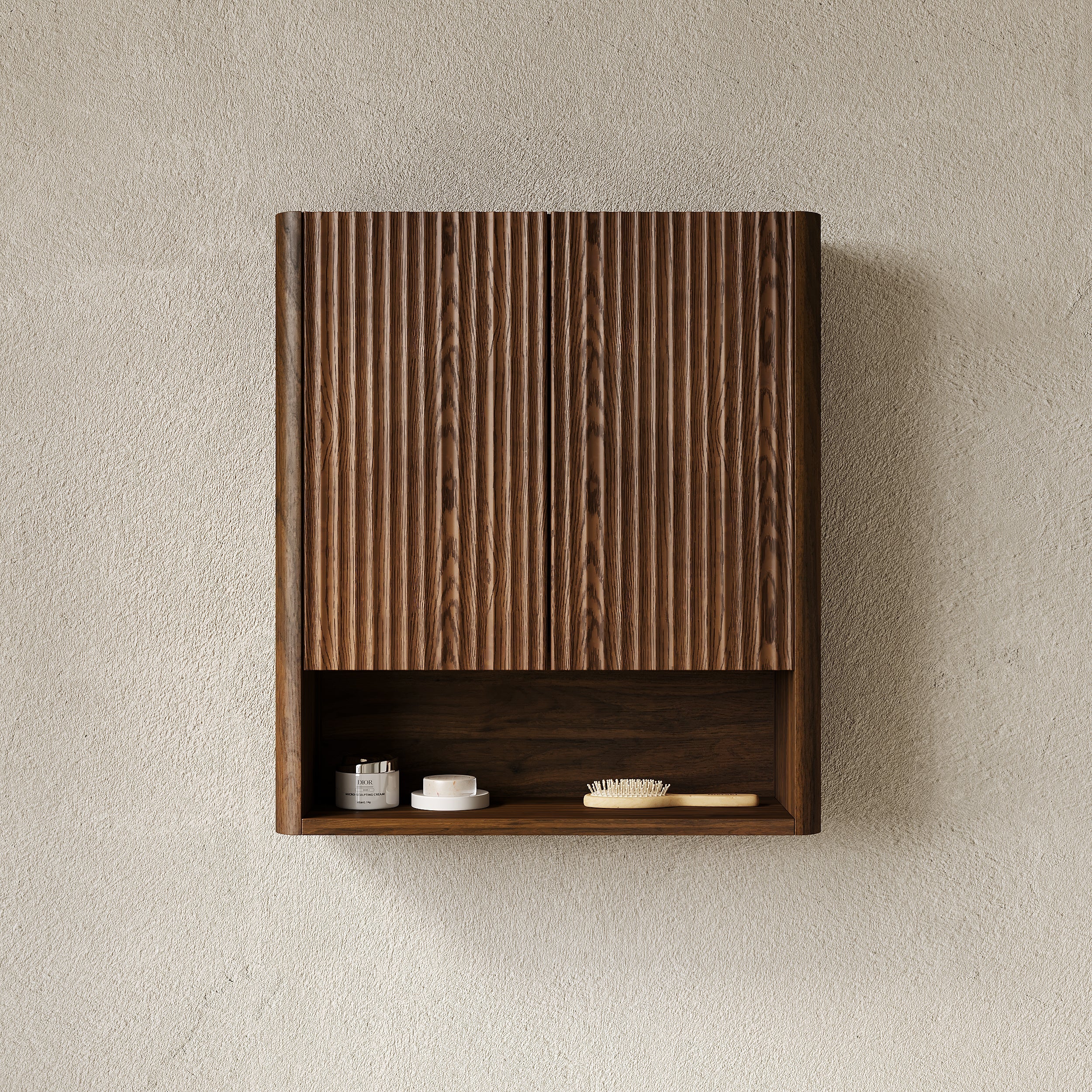 Zula 26" Wall-Mounted Striped Bathroom Cabinet