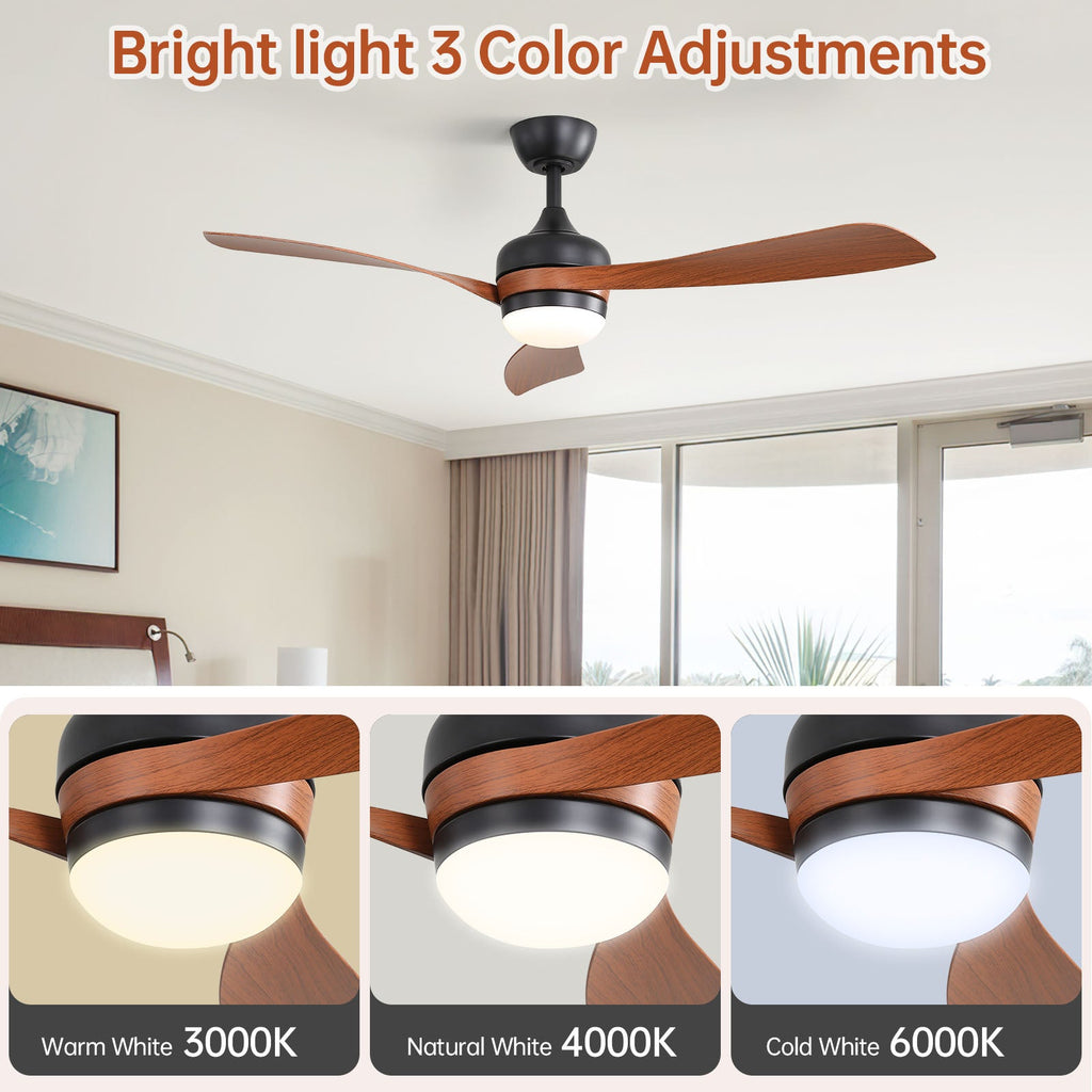 52-Inch Ceiling Fan With Reversible DC Motor and LED Light