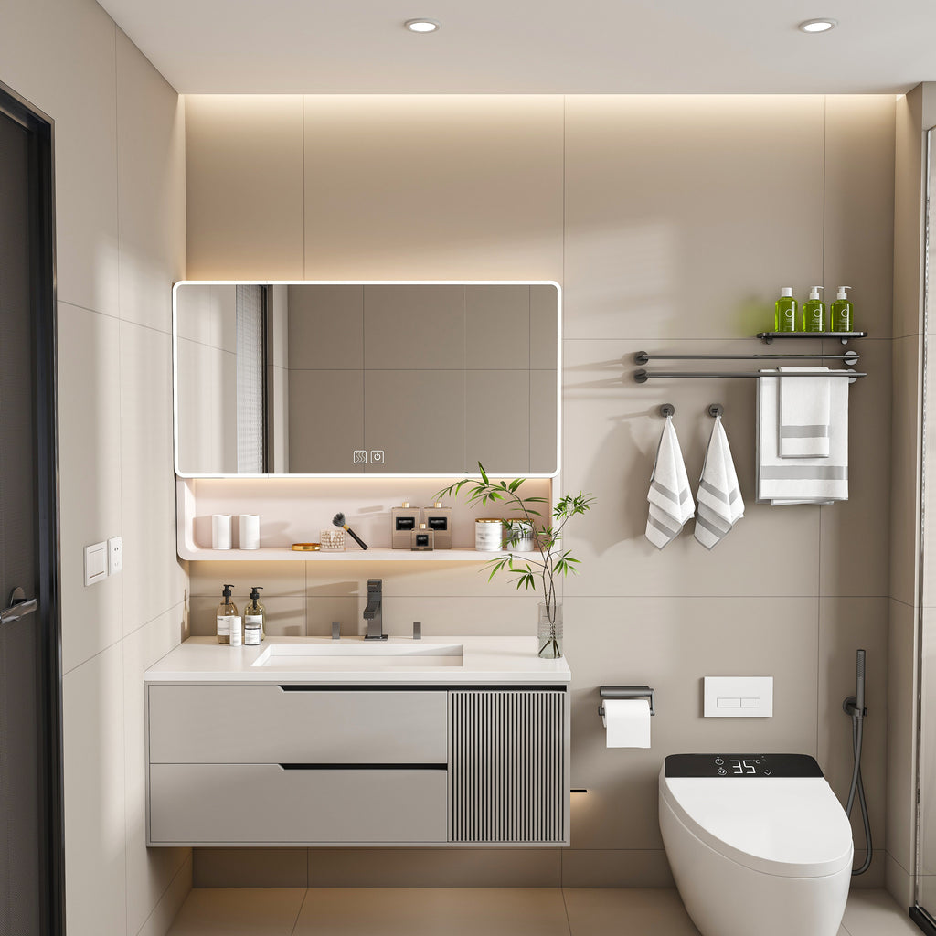 Aluminium Medicine Cabinet Mirror, 35 x 28 Inches